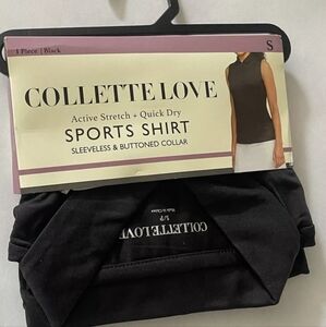Collette Love Black Sports Shirt Small Black